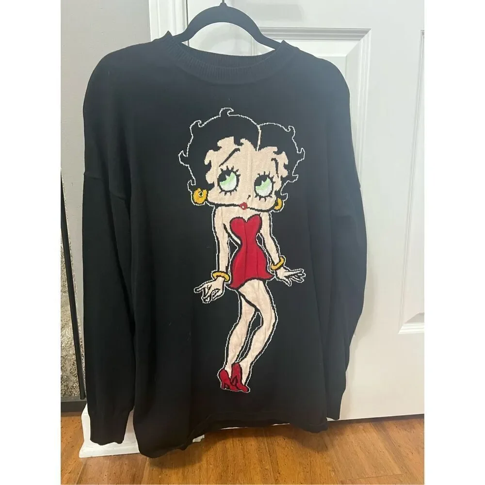 Dolls kill x betty boop oversized sweater
